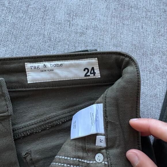Rag and Bone Coated Olive Jeans - Picture 2 of 5